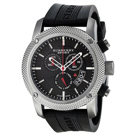 burberry endurance chrono watch bu 7502|Burberry Endurance Chronograph Black Dial Rubber Strap Men's .